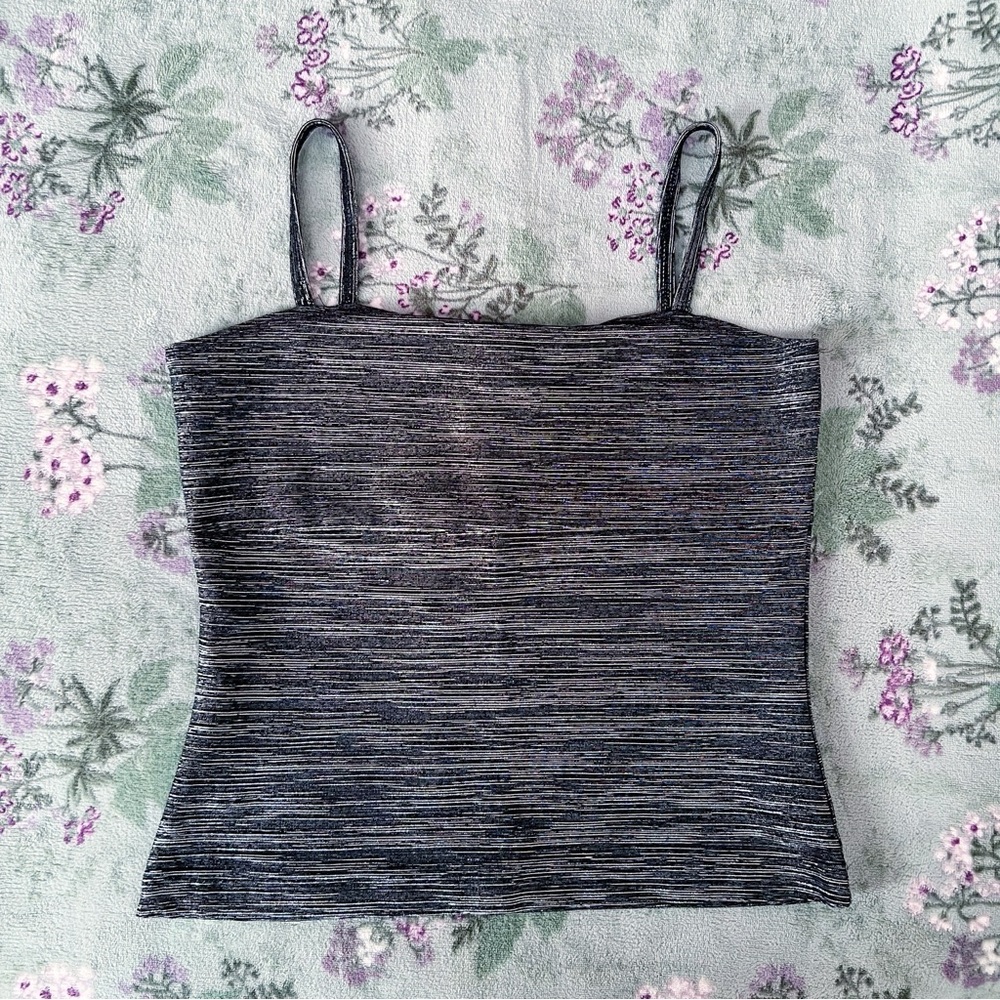 Vintage My Michelle Y2K 90s Metallic Crop Tank Top